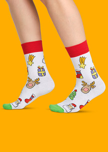 Цветные носки JNRB: Носки Рождественский каламбур