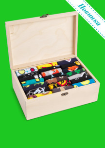 Look для всей семьи Лиса Патрикеевна Funny Socks: Чемодан модных носков (с 21 парой)