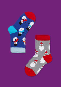 Детские носки JNRB: Носки детские (2 пары) Дед Мороз и его помощники