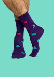 Цветные носки JNRB: Носки с сердечками