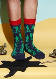 Цветные носки JNRB: Носки Зеленые солдатики