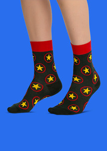 Цветные носки JNRB: Носки Звезды на погоны