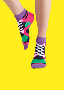 Цветные носки JNRB: Носки Кеды розовые