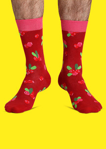 Цветные носки JNRB: Носки Клюквенный морс