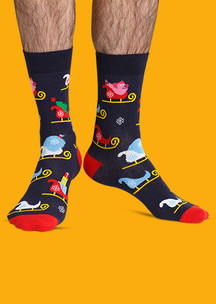 Цветные носки JNRB: Носки Сани Мороза