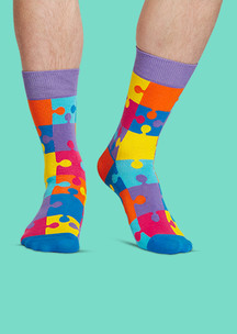 Цветные носки JNRB: Носки Головоломка