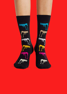 Цветные носки JNRB: Носки Шесть пистолетов