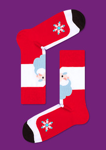 Цветные носки JNRB: Носки Дедушка Мороз