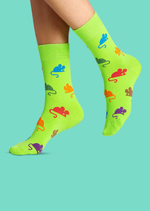Цветные носки JNRB: Носки Разноцветные мышки