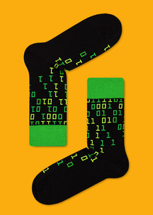Цветные носки JNRB: Носки Бинарный код