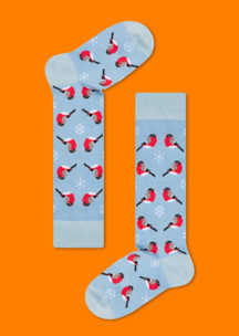 Цветные носки JNRB: Гольфы Снегири краснопузые