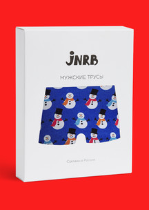 Цветные носки JNRB: Трусы боксеры Снеговики