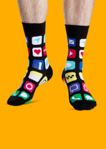 Цветные носки JNRB: Носки Модный смартфон