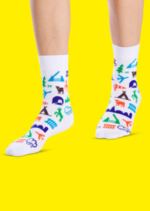 Цветные носки JNRB: Носки Знаки на дороге