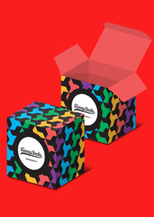 Разноцветные Funny Socks: Коробка Гамла-Стан для 4-х пар