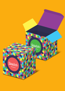 Строгий стиль (геометрия) Funny Socks: Коробка Ла Бока для 4-х пар
