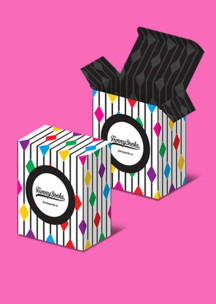 С орнаментом Funny Socks: Коробка Палатин для 2-х пар