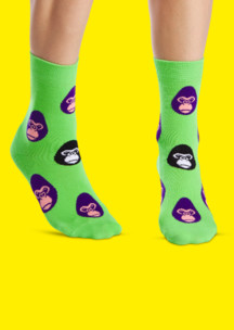 Цветные носки JNRB: Носки Грин гориллаз