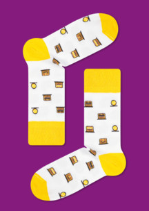 Цветные носки JNRB: Носки Золотые сундуки
