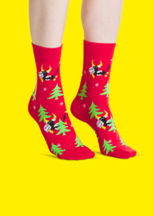 Цветные носки JNRB: Носки Бык приходит в год