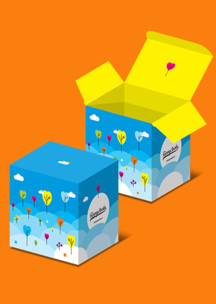 Подарочная упаковка Funny Socks: Коробка для 4-х пар Витаю в облаках