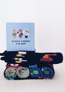 Funny Socks: Открытка На земле, в небесах и на море