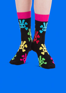 Цветные носки JNRB: Носки Зайцы-побегайцы