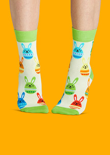 Цветные носки JNRB: Носки Пасхальные кролики