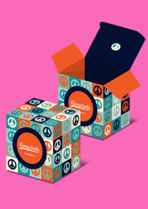 Подарочная упаковка JNRB: Коробка Крест мира для 4-х пар носков