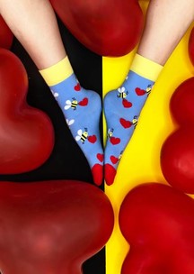 Цветные носки JNRB: Носки Влюбленный улей