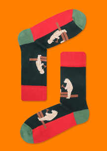Цветные носки JNRB: Носки Мужик и медведь