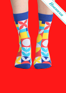 Цветные носки JNRB: Носки Квадратиш практиш