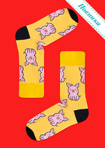 Цветные носки JNRB: Носки Розовый пятачок