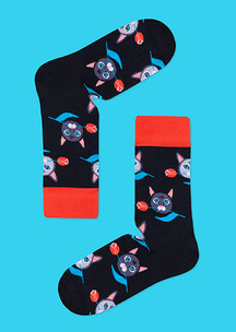 С игрушками JNRB: Носки Котики с цветами