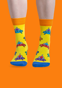 Цветные носки JNRB: Носки Летающая посудина