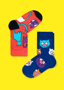 Цветные носки JNRB: Носки детские (2 пары) Мурчащий Мурзик