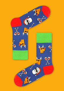 Цветные носки JNRB: Носки За Новый год