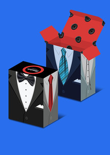 Менеджеру JNRB: Коробка Смокинг для 2-х пар носков