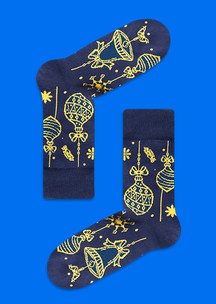 На счастье JNRB: Носки Новогодний трафарет