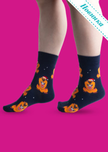 Цветные носки JNRB: Носки Новогодний бобер