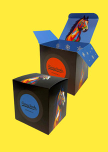 Подарочная упаковка JNRB: Коробка для 4х пар Графический конь 2026