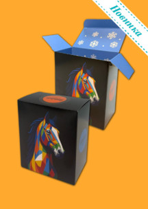 С фермерскими животными JNRB: Коробка для 2х пар Графический конь 2026