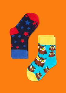 Цветные носки JNRB: Носки детские (2 пары) Звездные совята
