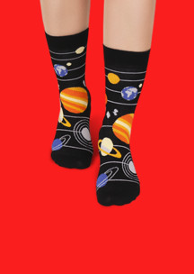 Цветные носки JNRB: Носки Солнечная система